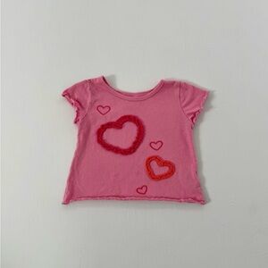 Peanut & Ollie Pink Hearts Girls Tee